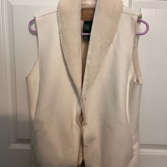 Ralph Lauren Jackets & Blazers - Ralph Lauren Soft White Faux Fur Vest